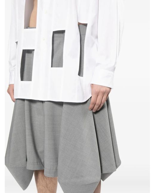 Comme des Garçons Gray Flapped Shorts for men