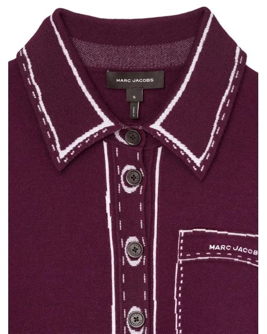 Top de punto con botones Marc Jacobs de color Purple