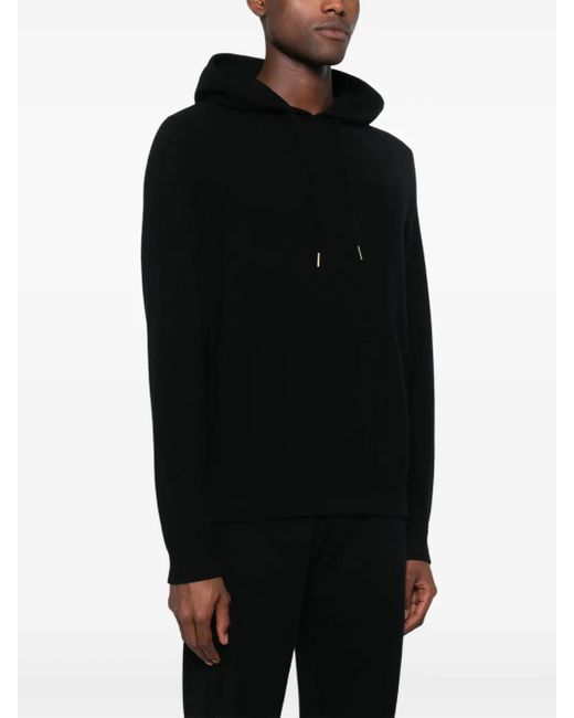 Eric Bompard Black Hooded Sweater for men