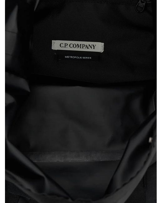 C P Company Black Accessories Back Pack for men