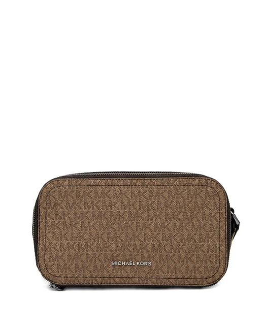 Michael Kors Brown Cooper Logo-Patterned Crossbody Bag for men