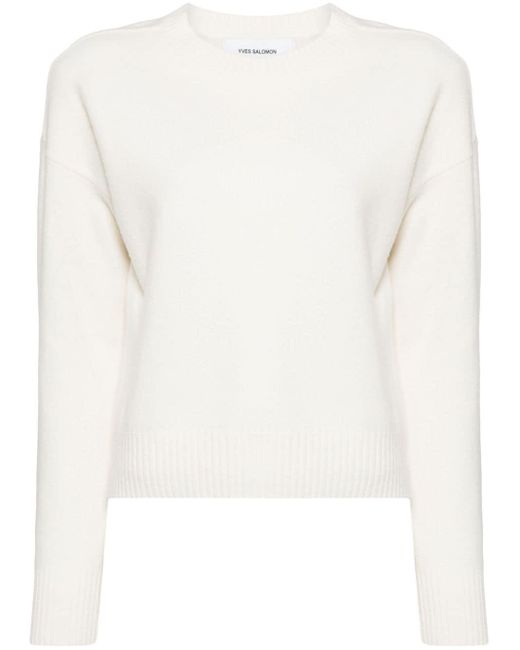 Maglione girocollo di Yves Salomon in White