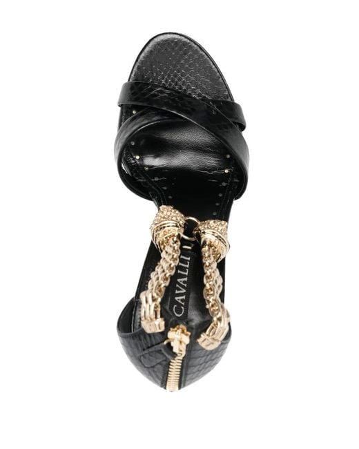 Roberto Cavalli White 125Mm Panther Sandals