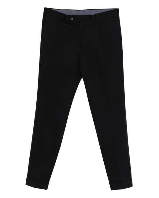メンズ Barba Napoli プリーツディテール パンツ Black