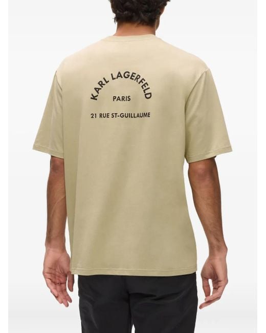 Karl Lagerfeld White T-Shirt Rue St. Guillaume for men
