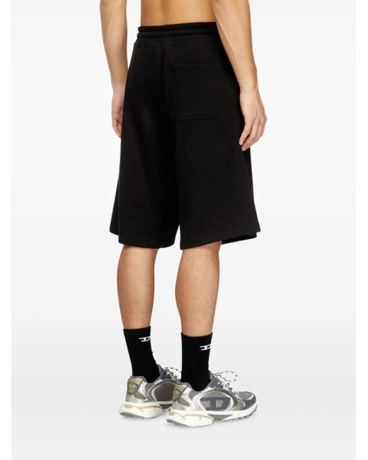 DIESEL Black P-Crow-Div Track Shorts for men