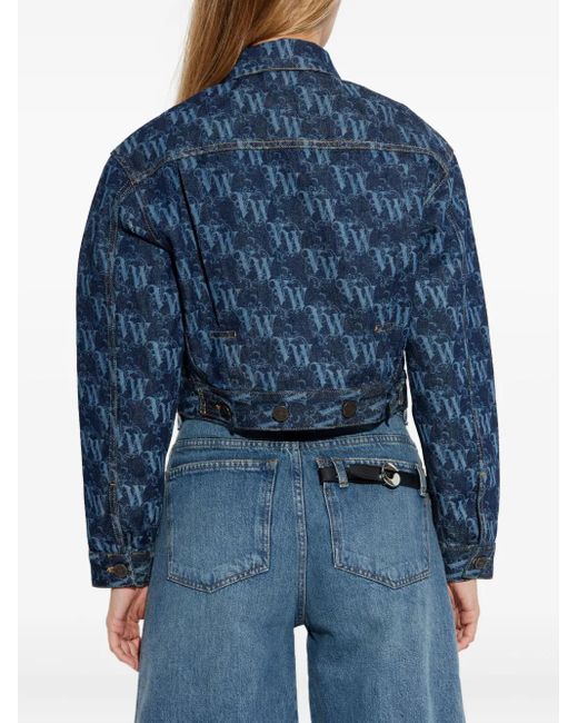 Vivienne Westwood Blue Buttoned Patterned Jacket