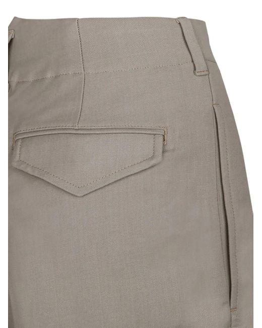 AMI Natural Taupe Tailored Knee Shorts