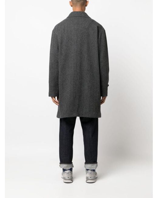 Manteau en laine Soho à motif de chevrons Mackintosh pour homme en coloris Gray