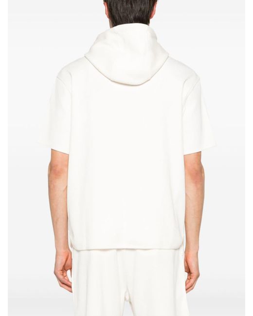 Emporio Armani Kurzärmeliger Hoodie in White für Herren