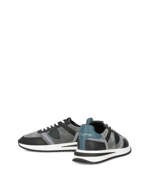 Philippe Model Black Panelled-Design Sneakers for men