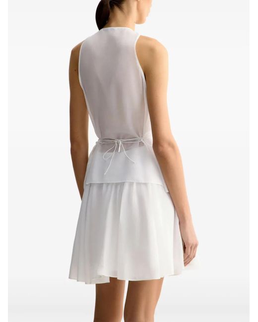 12 STOREEZ White Button-Up Belted Top
