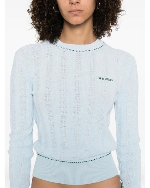 Alexander McQueen ロゴ セーター Blue