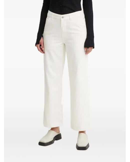 Levi's White Logo-Patch Pocket Jeans