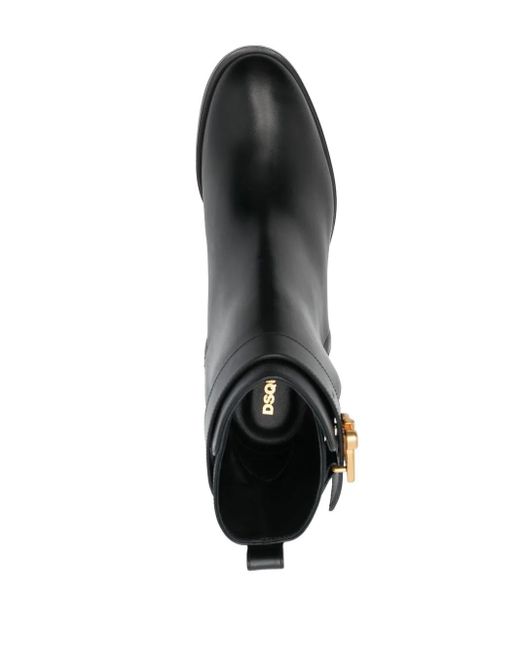 DSquared² Black Stiefeletten Mit Hohem Absatz
