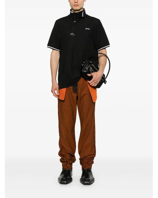 PROTOTYPES Wrapped Polo Shirt in Black for Men | Lyst