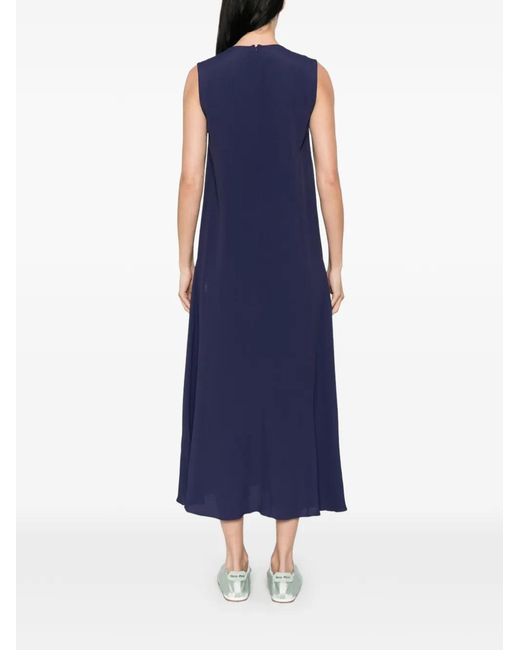 Marni Blue Silk Woven Dress