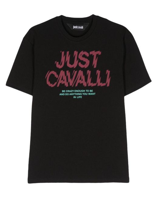 メンズ Just Cavalli ロゴ Tスカート Black