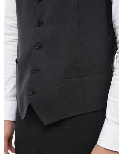 Corneliani Blue Single-Breasted Waistcoat for men