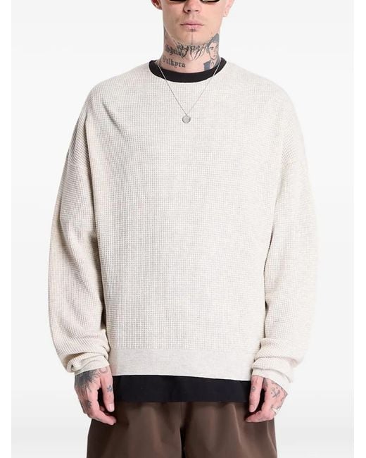 Fear Of God White Waffle-Knit 90S Sweater for men
