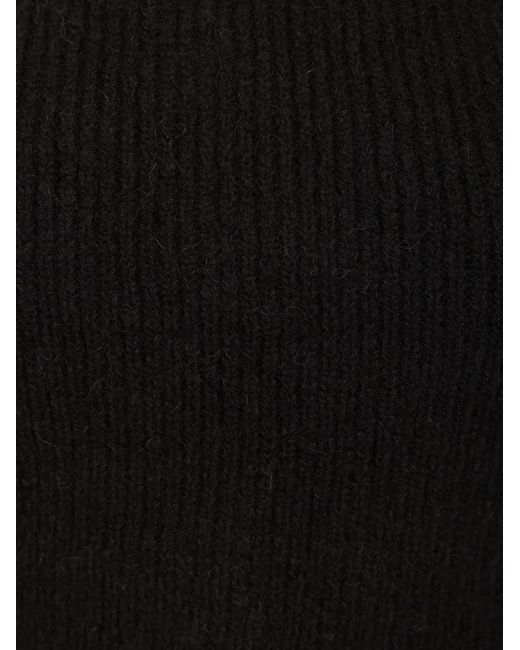 ROTATE BIRGER CHRISTENSEN Black Peplum-Hem Sweater