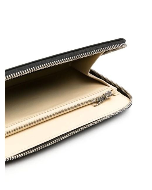 Lemaire Black Continental Leather Wallet