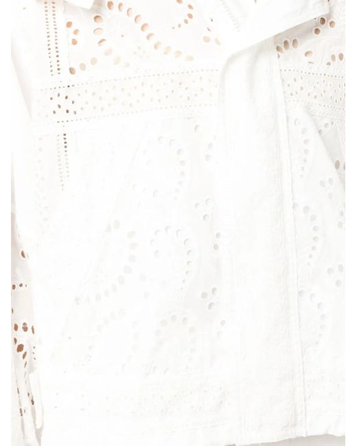 Goen.J White Cropped Hooded Jacket