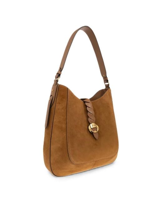 Isabel Marant Brown Altay Braided-Detail Shoulder Bag