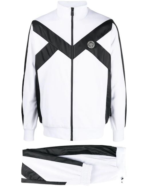 Tuta Sportiva Con Design Color-Block di Philipp Plein in White da Uomo