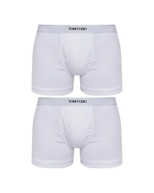 Tom Ford Blue Logo-Waistband Boxers (Set Of Two) for men