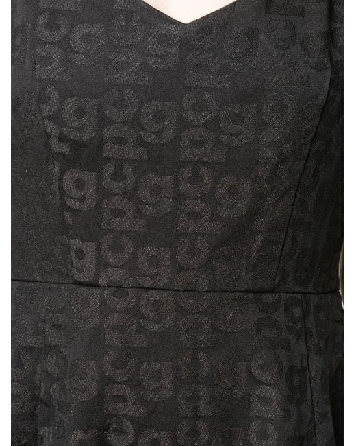 Comme des Garçons Black Monogram A-line Midi Dress