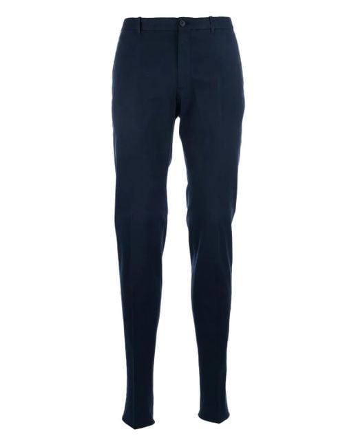 Incotex Blue Button-Fastening Trousers for men
