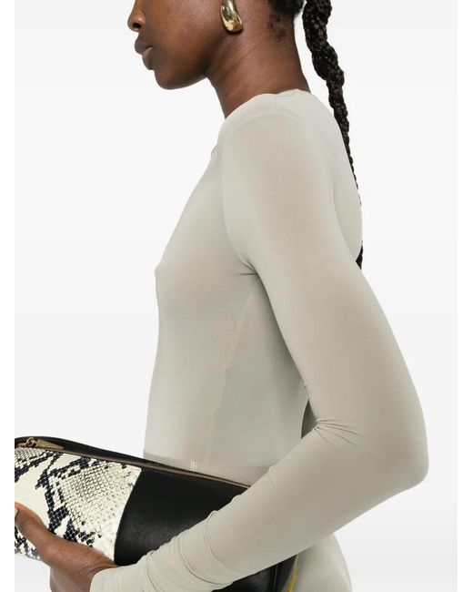 Wardrobe NYC Natural Sheer Bodysuit