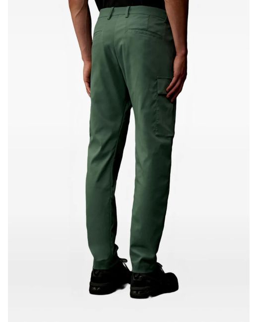 C P Company Green Cargo-Pocket Trousers for men
