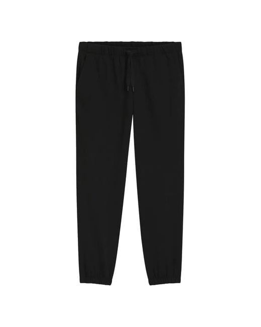 Boss Black Drawstring Elasticated-Cuff Track Pants for men