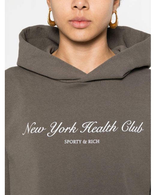 Sudadera con capucha y logo Sporty & Rich de color Gray