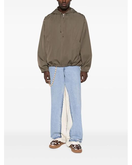 Marni Green Hooded Zip-Up Jacket for men