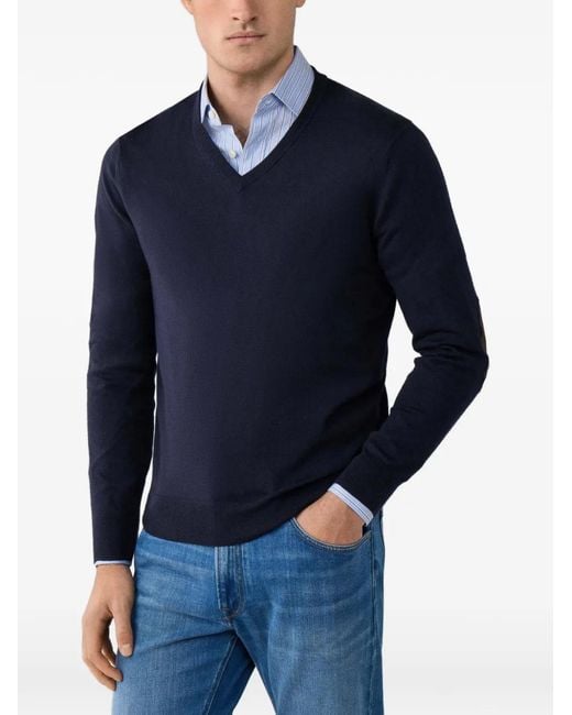 Pull À Col V Hackett pour homme en coloris Blue
