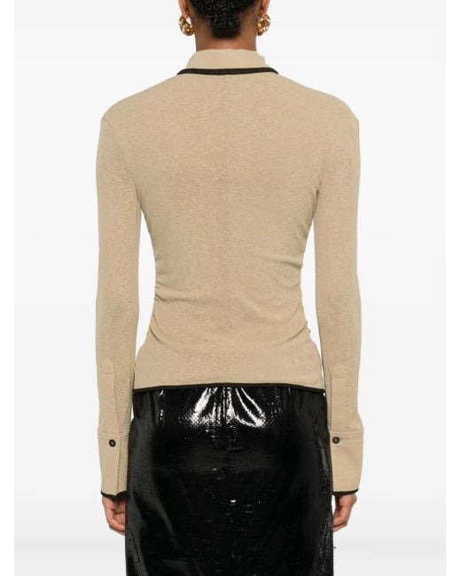 Nanushka Polotop Met Knoopsluiting in het Natural