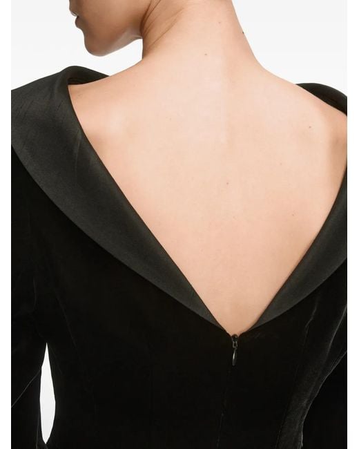 12 STOREEZ Black Adagio Velvet Mini Dress