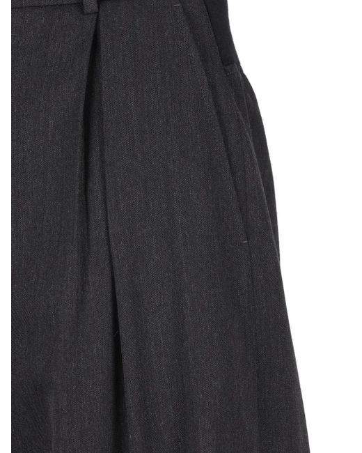 Loewe Black Pleated Cropped Trousers for men