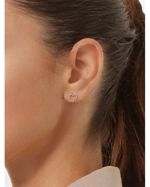Pendientes Heart en oro amarillo de 14 ct con diamantes VEYNOU de color Metallic