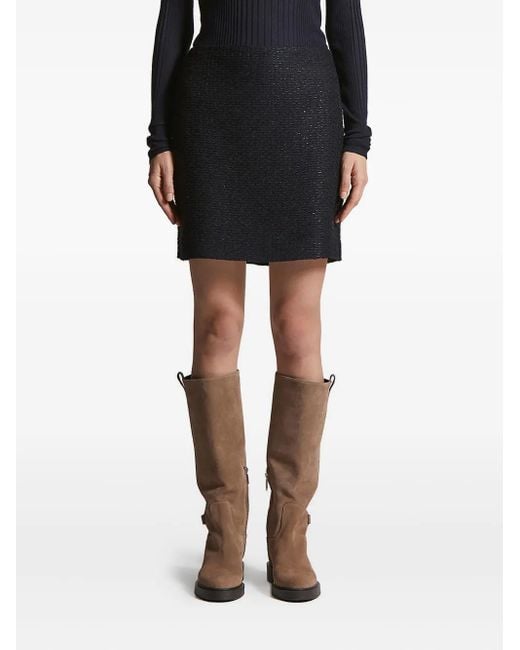 Peserico Black Tweed Skirt