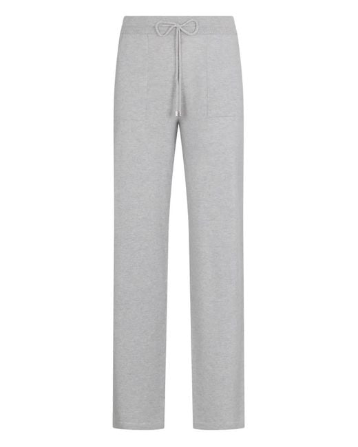 Malo Gray Drawstring-Waist Trousers for men