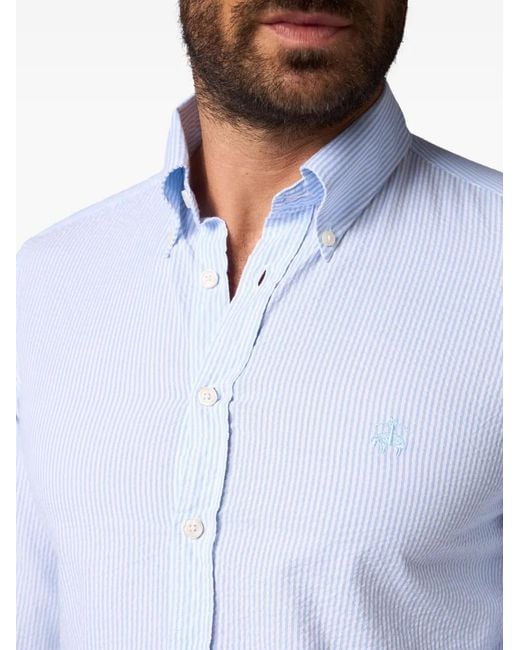 Brooks Brothers Blue Striped Button-Down Shirt for men