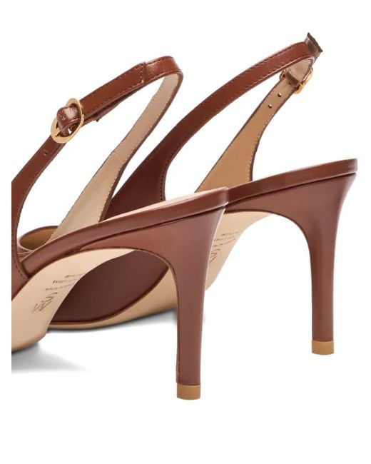 Stuart Weitzman Brown 75Mm Stuart Power Pumps