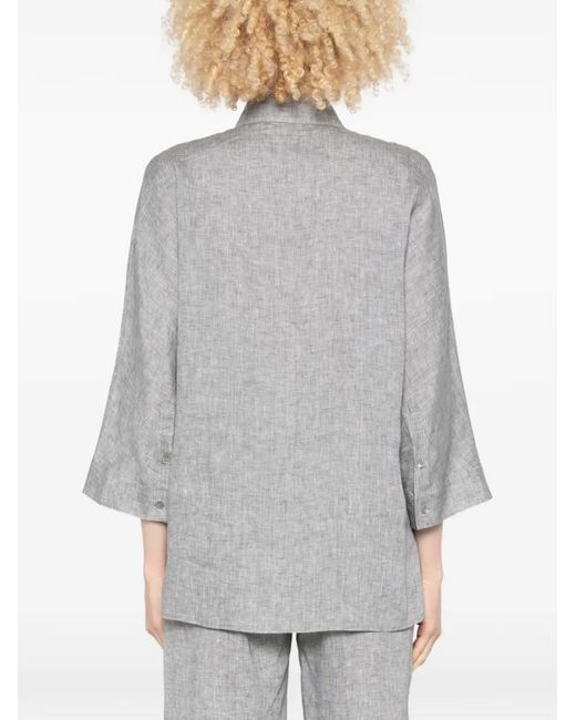 Peserico Gray Buttoned Shirt