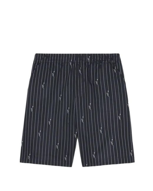 Lacoste Blue Crocodile-Print Shorts for men