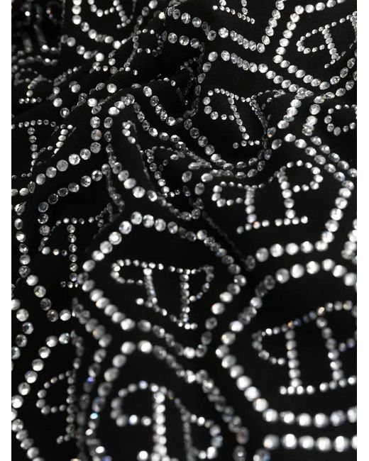 Philipp Plein Black Sequin-Embellished Monogram Mini Dress