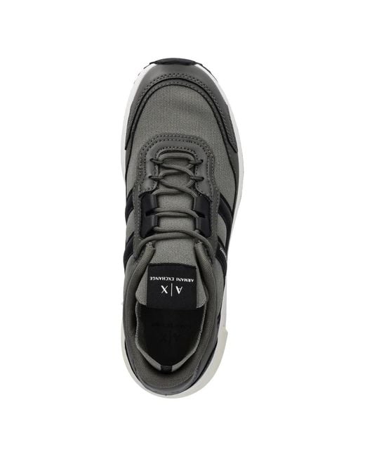ARMANI EXCHANGE Gray Logo Detail Sneakers for men